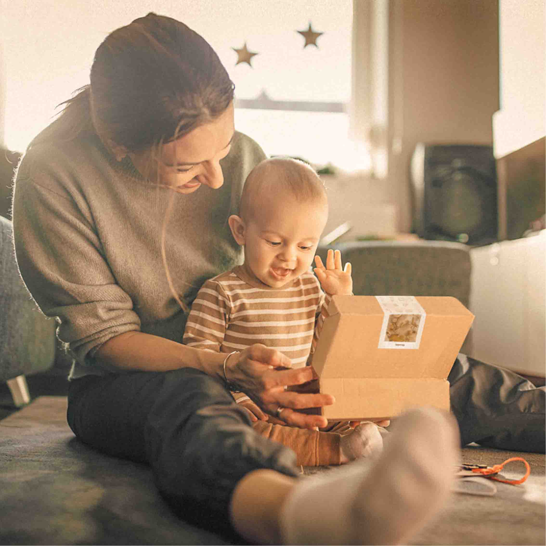 Personalisiertes First Bites Geschenkset (Äther/Himmelblau)